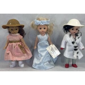 MADAME ALEXANDER McDonalds Cruella, Blue Fairy, Teddy Bear Doll  Lot Of 3 *Used*